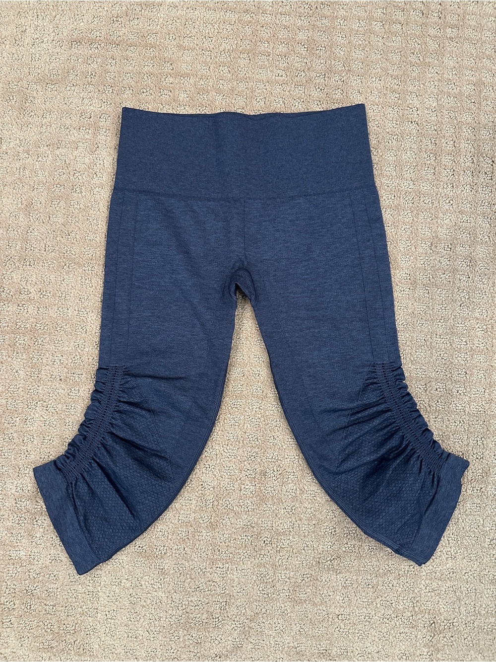 lululemon athletica Navy Ruched Capri Leggings